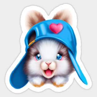 Cute Adorable Hip Hop Baby Bunny Sticker